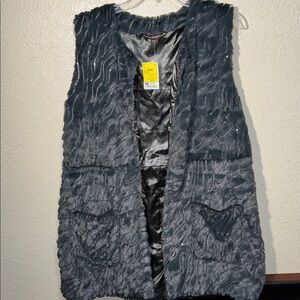 Charcoal Faux Fur Blazer